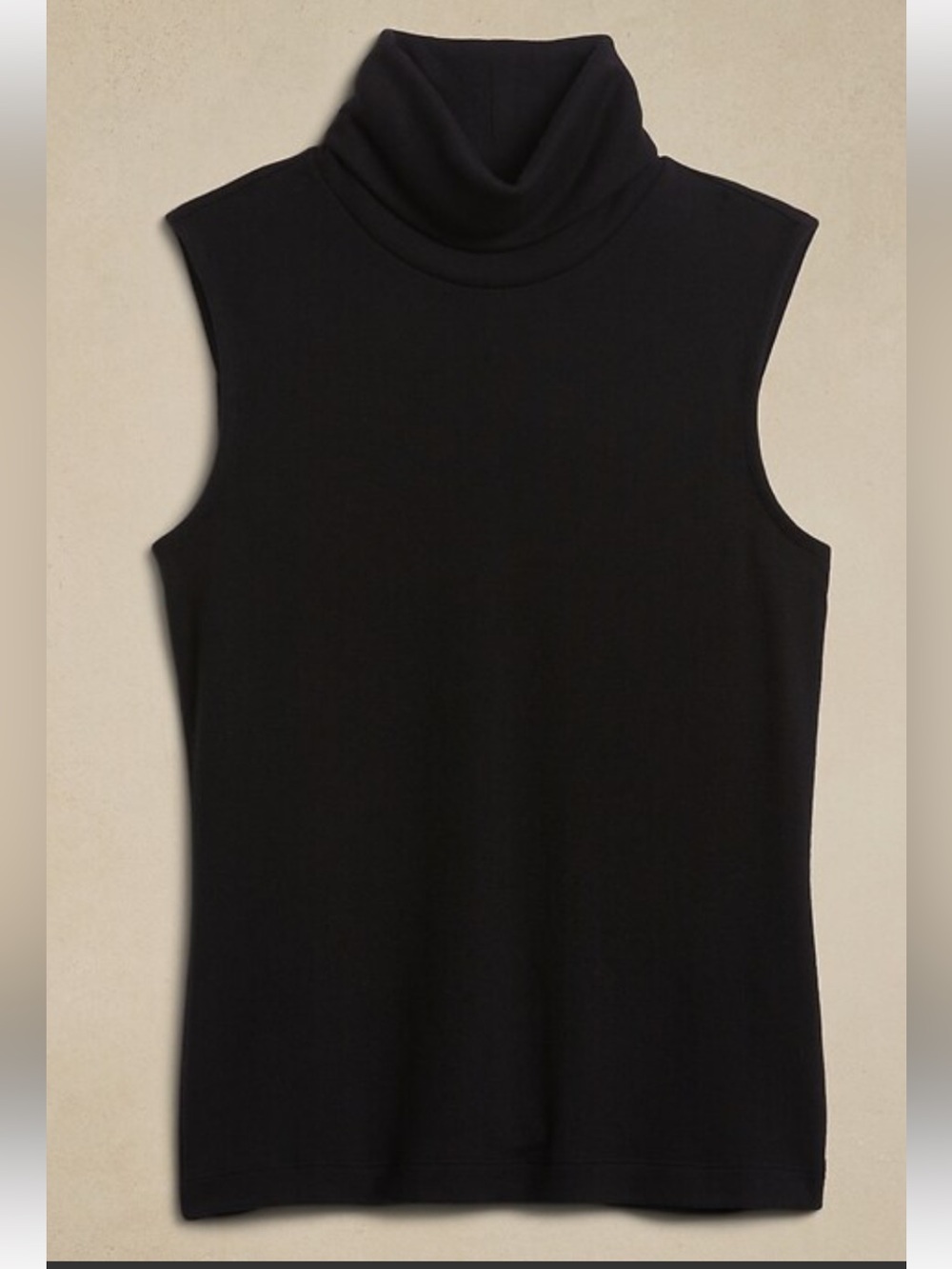 Banana Republic Black Sleeveless Turtleneck Camisole